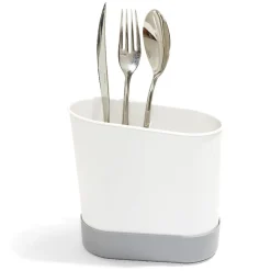 Gifi Égouttoir à couverts plastique gris 17,3x17,3xH9,2cm