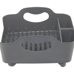 Gifi Égouttoir à vaisselle 3 compartiments gris foncé