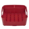 Gifi Entretien Du Linge|Égouttoir à vaisselle 3 compartiments rouge
