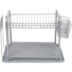 Gifi Égouttoir à vaisselle métallique gris