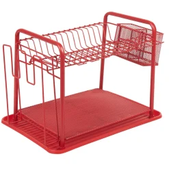 Gifi Égouttoir à vaisselle métallique rouge