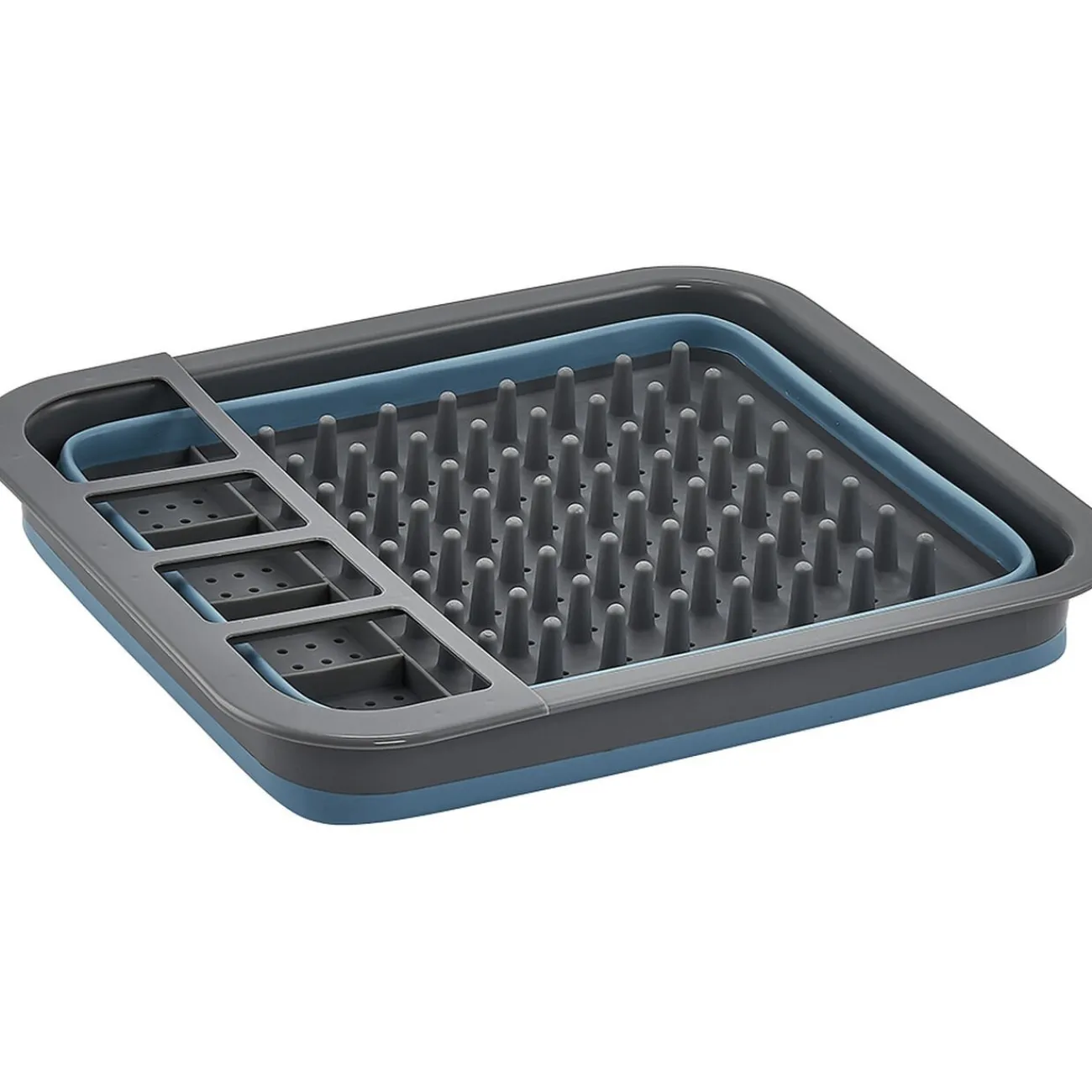 Gifi Égouttoir rétractable gris et bleu