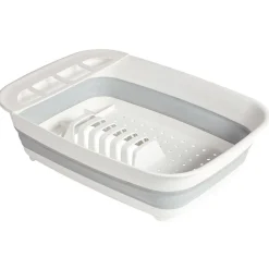 Gifi Égouttoir rétractable plastique blanc 45x32,5xH5,5/12cm