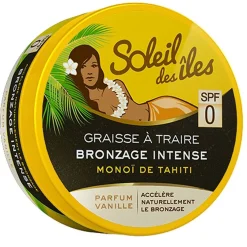 Gifi Beauté^Graisse à traire bronzage intense Monoï de Tahiti parfum vanille SPF0