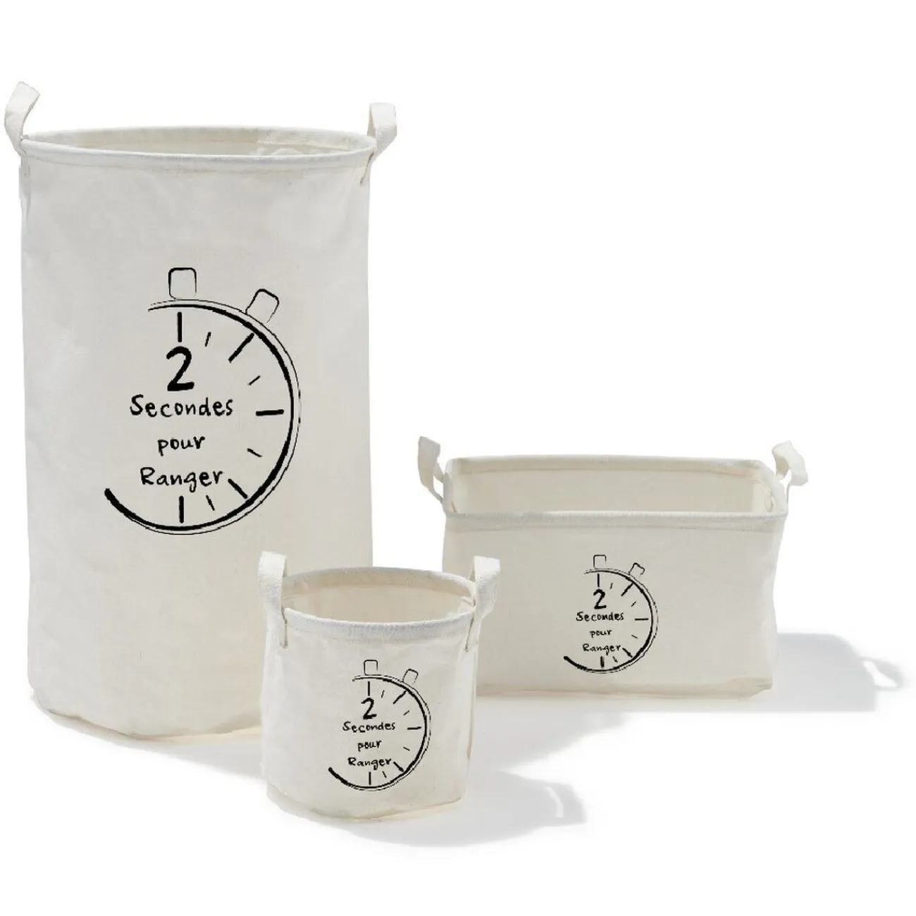 Gifi Rangement|Grande panière en tissus forme tube