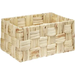 Gifi Rangement|Grande panière rectangulaire tressée en jonc