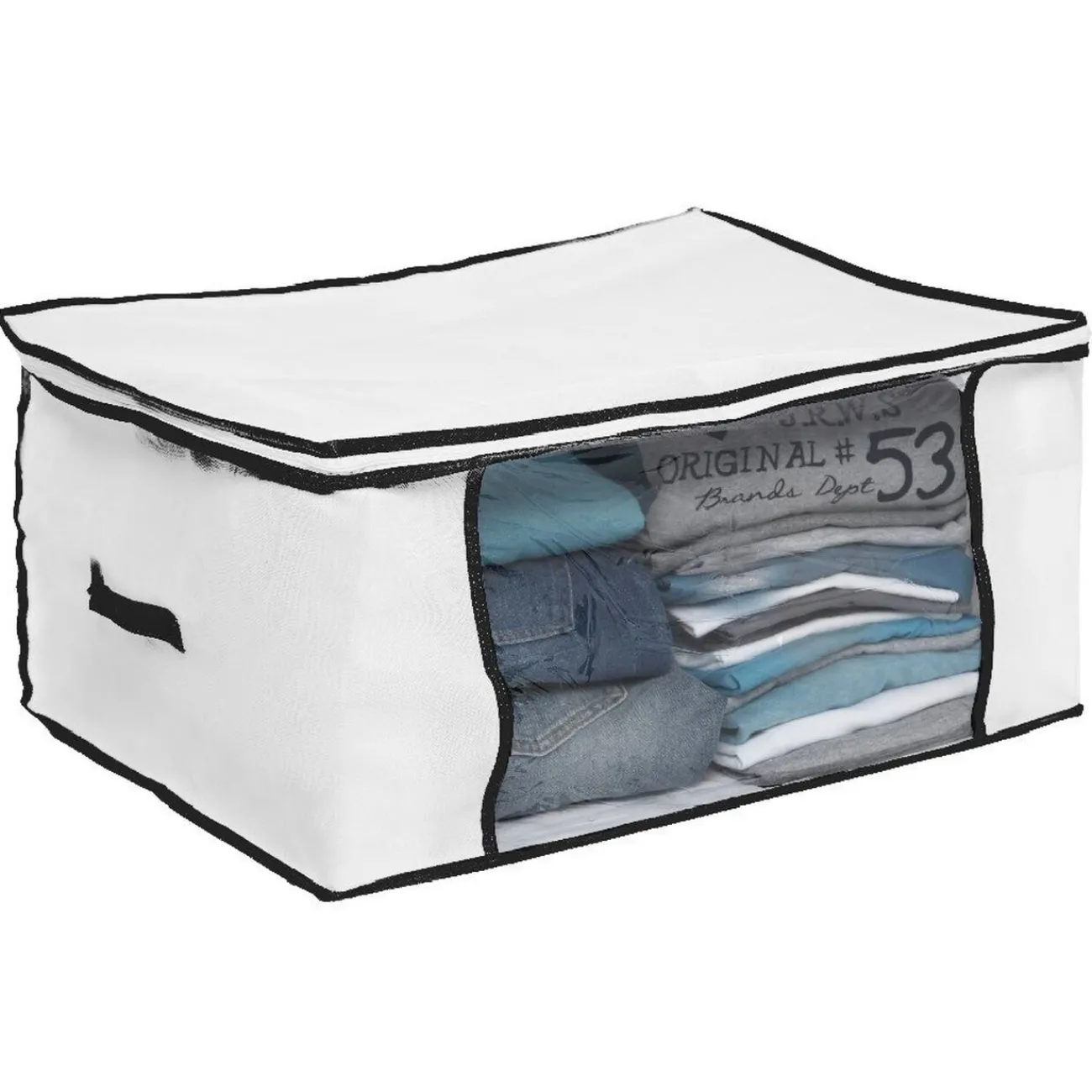 Gifi Rangement|Housse de rangement à fenêtre blanc et noir