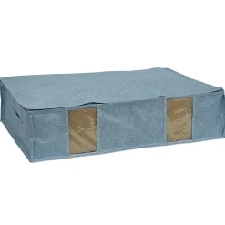 Gifi Rangement|Housse de rangement dessous de lit Bleu - L65 x l45 x H15,5 cm