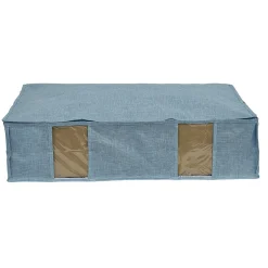 Gifi Rangement|Housse de rangement dessous de lit Bleu - L65 x l45 x H15,5 cm