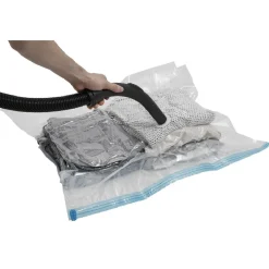 Gifi Rangement|Housse sous vide taille M x2 avec housse de rangement tissus