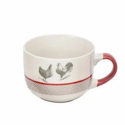 Gifi Jumbo en porcelaine esprit campagne motif poule 47 cl