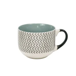 Gifi Jumbo en porcelaine motif graphique noir blanc 47 cl