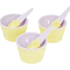 Gifi Kit à glace bol et cuillère x3