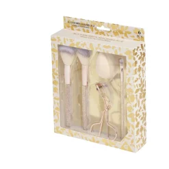 Gifi Beauté^Kit accessoires maquillage 6 pièces beige ou rose - 2 coloris