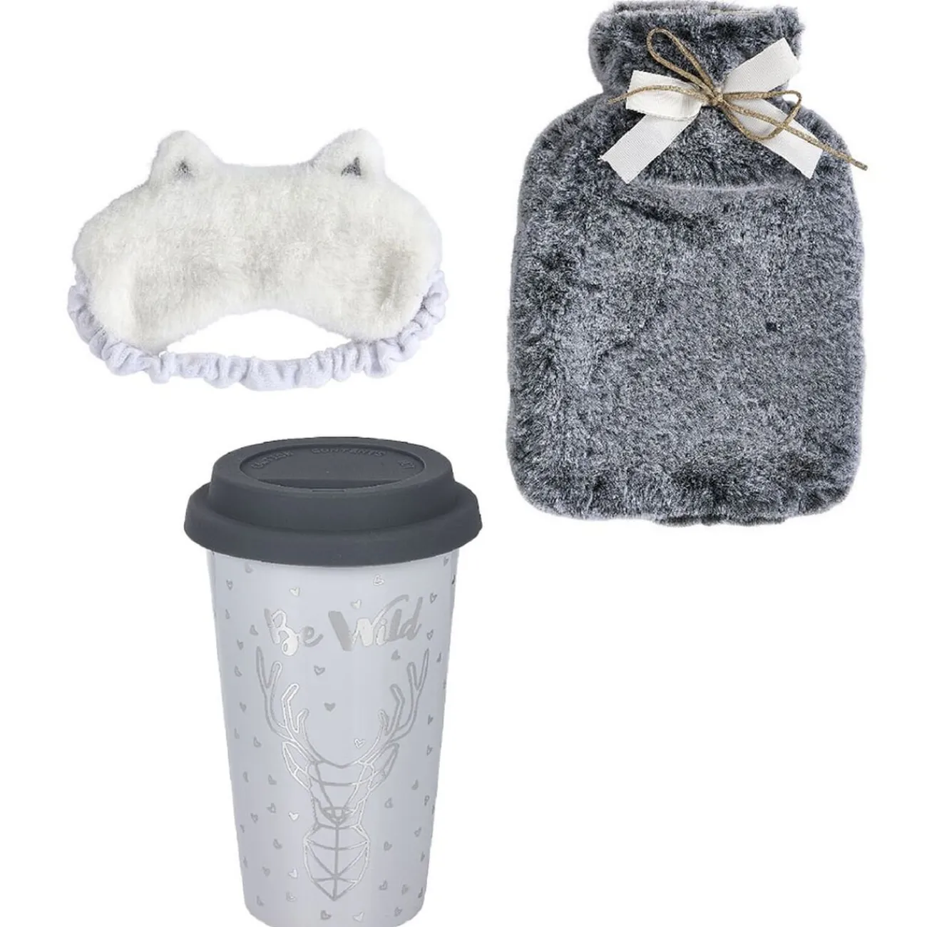 Gifi Bien-Être^Kit cocooning bouillotte avec mug et masque