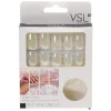 Gifi Beauté^Kit de faux ongles en acrylique blanc effet miroir