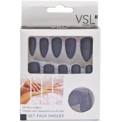 Gifi Beauté^Kit faux ongles couleur mat noir x24