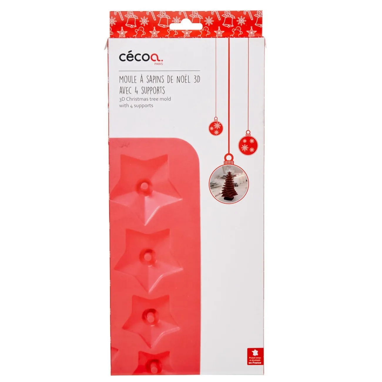 Gifi Kit moule à sapin de Noël 3D avec 4 supports