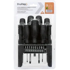 Gifi Outils Bricolage^Kit tournevis 11 manches et 10 embouts magnétiques