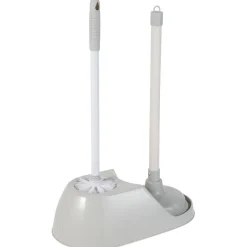 Gifi Equipement Wc^Kit WC 2 en 1 brosse et ventouse gris