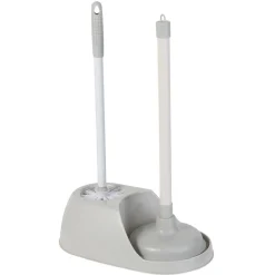 Gifi Equipement Wc^Kit WC 2 en 1 brosse et ventouse gris