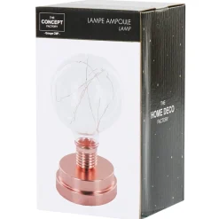 Gifi Ampoule^Lampe ampoule transparent et cuivre