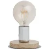 Gifi Ampoule^Lampe LED forme ampoule socle en bois
