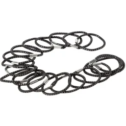 Gifi Beauté^Élastique noir fil métallique brillant x20