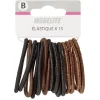 Gifi Beauté^Élastique sans métal noir marron fil brillant x15