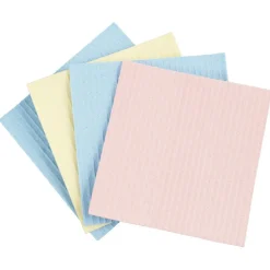 Gifi Nettoyage Et Entretien|Lavette éponge bleu rose et jaune x4