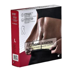 Gifi Bien-Être^Legging de sudation fitness noir et jaune