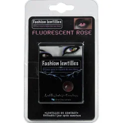 Gifi Beauté^Lentille fantaisie UV phosphorescent rose pour 1 jour