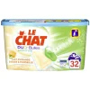 Gifi Entretien Du Linge|Lessive capsule Le Chat 32 lavages savon de Marseille et amande douce