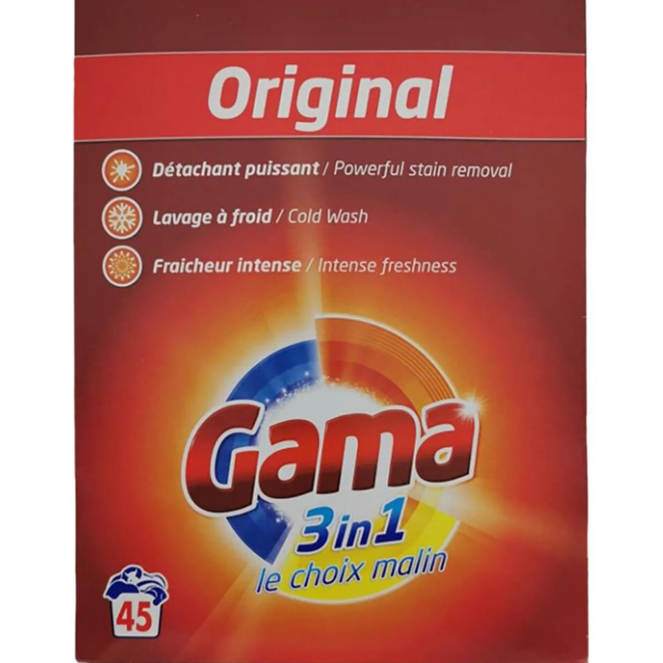 Gifi Entretien Du Linge|Lessive poudre Gama Original 2,925 kg - 45 lavages