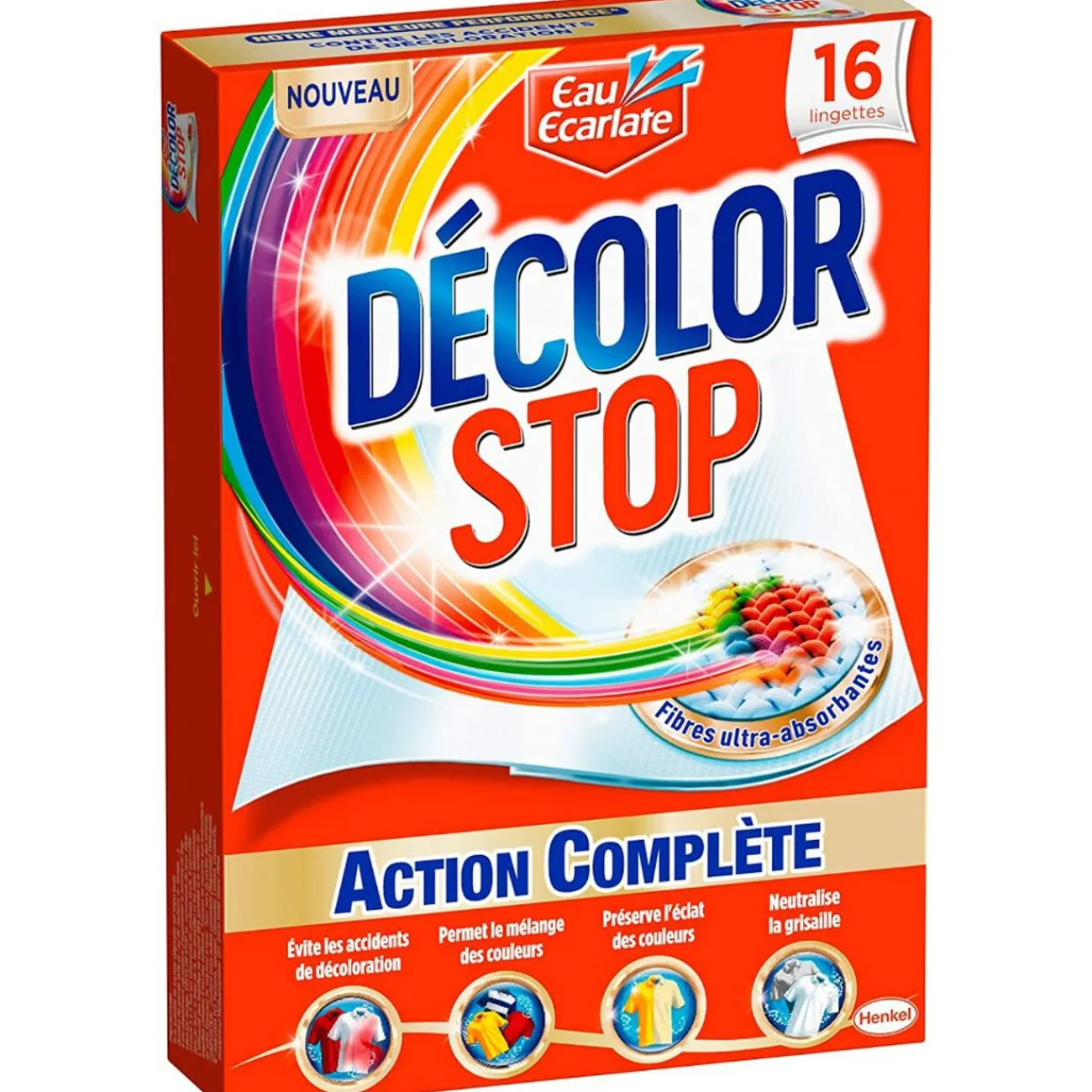 Gifi Entretien Du Linge|Lingette Décolor stop Action complète x16