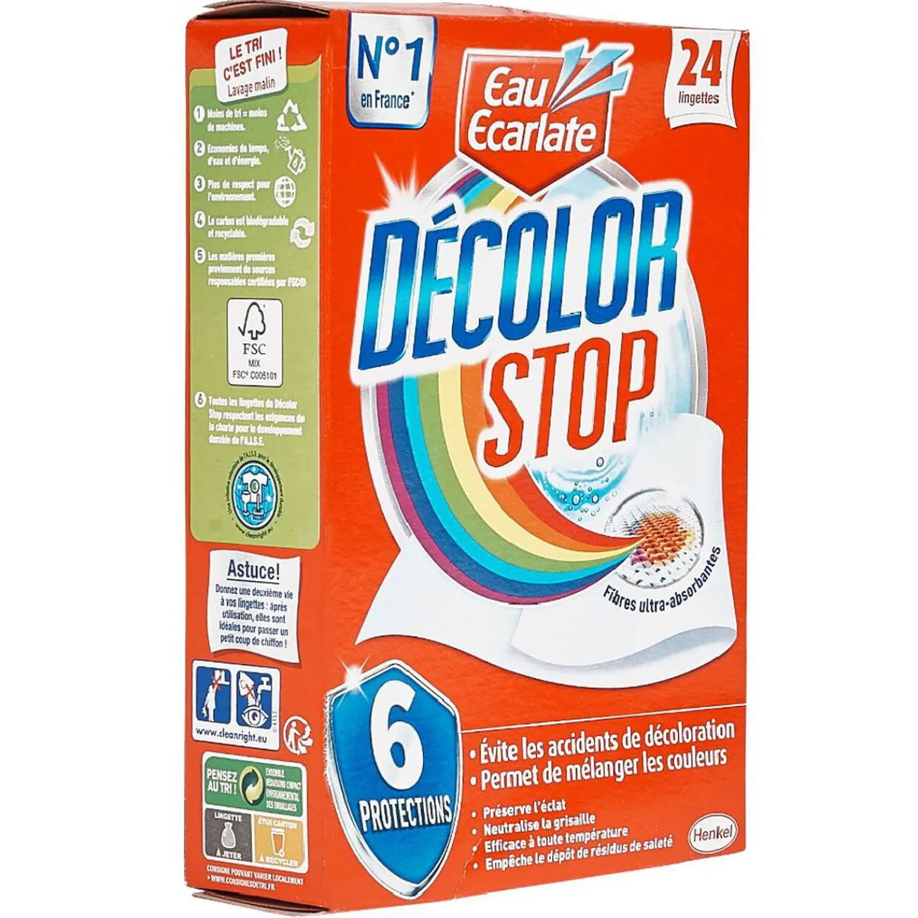 Gifi Entretien Du Linge|Lingette Décolor Stop anti décoloration x24