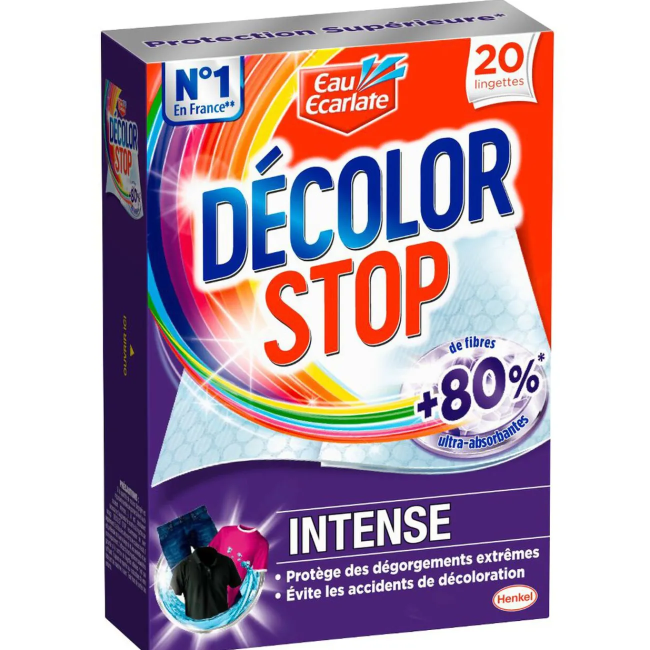Gifi Entretien Du Linge|Lingette Décolor Stop Eau Ecarlate anti décoloration Intense x20