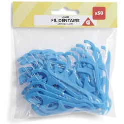 Gifi Bien-Être^Lot 50 bâtons de fil dentaire avec manche ergonomique
