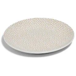 Gifi Lot de 4 assiettes à dessert rondes porcelaine Ø19 cm