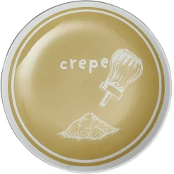 Gifi Lot de 4 assiettes à dessert porcelaine design crêpes