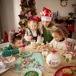 Gifi Lot de 4 assiettes dessert Disney Mickey porcelaine Ø19cm