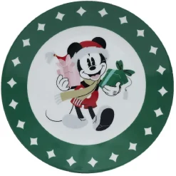 Gifi Lot de 4 assiettes dessert Disney Mickey porcelaine Ø19cm