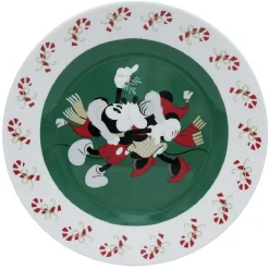 Gifi Lot de 4 assiettes dessert Disney Mickey porcelaine Ø19cm