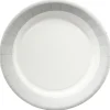 Gifi Lot de 10 assiettes en carton Ø23 cm bord gris