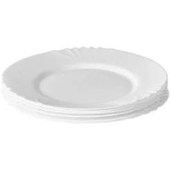 Gifi Lot de 6 assiettes plates Luminarc Opal Cadix