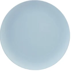 Gifi Lot de 4 assiettes plates en bambou bleu