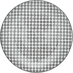 Gifi Lot de 4 assiettes plates motif géométrique en céramique