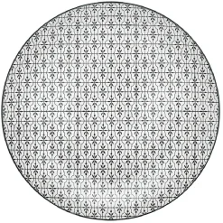 Gifi Lot de 4 assiettes plates motif géométrique en céramique