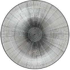 Gifi Lot de 4 assiettes plates motif géométrique en céramique