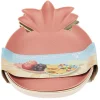 Gifi Lot de 3 assiettes plates en plastique forme ananas